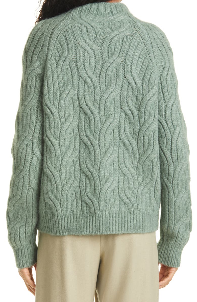 Vince Twisted Chain Mock Neck Sweater, Alternate, color, 