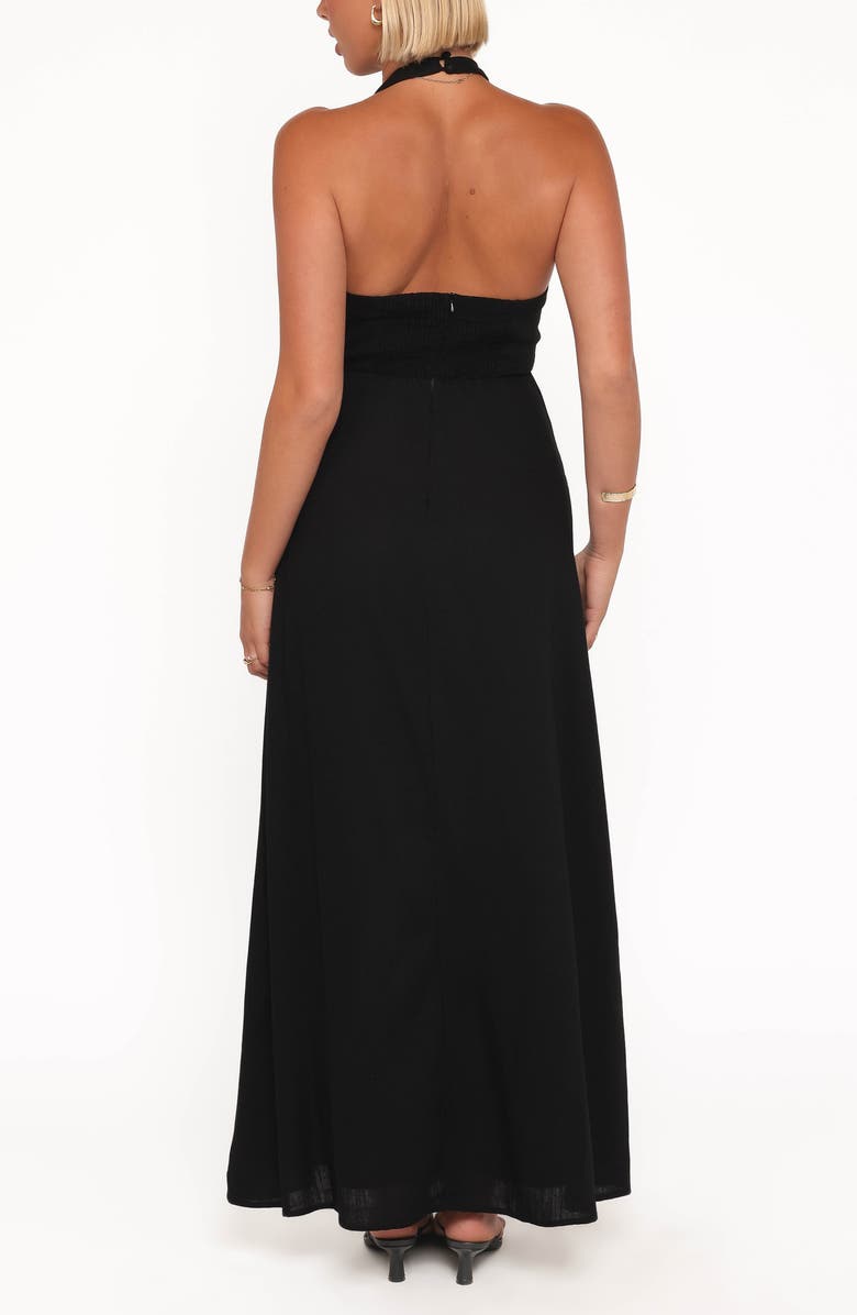 Petal & Pup Michelle Halter Dress, Alternate, color, Black