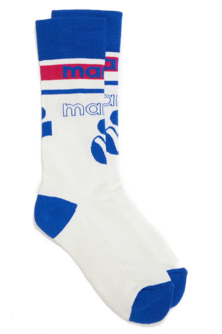 Women's Silou Marant Signature Crew Socks, Main, color, ECRU