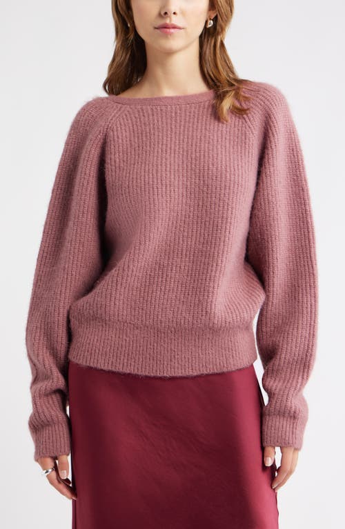 Open Edit Twist Reversible Sweater In Pink