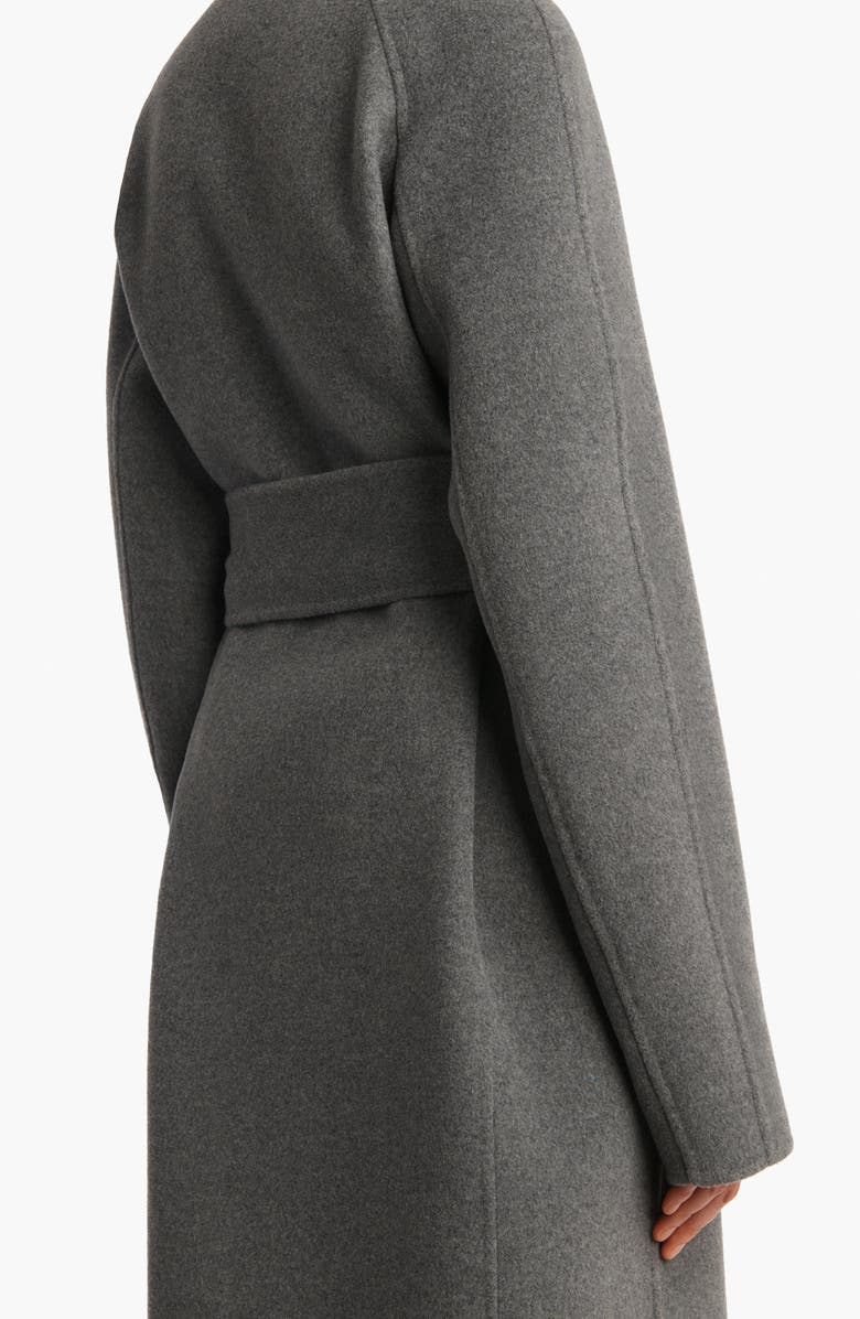 Khaite Deena Wool Belted Coat, Alternate, color, Grey Melange