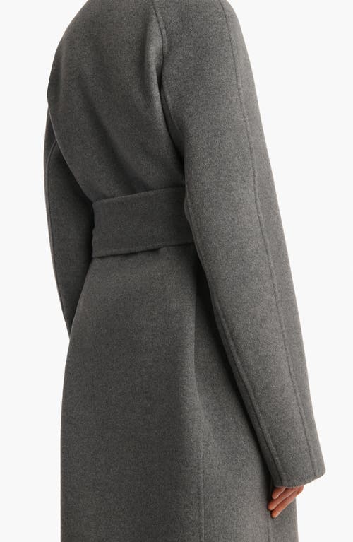 Khaite Belted Wool Single-breasted Coat In Gray