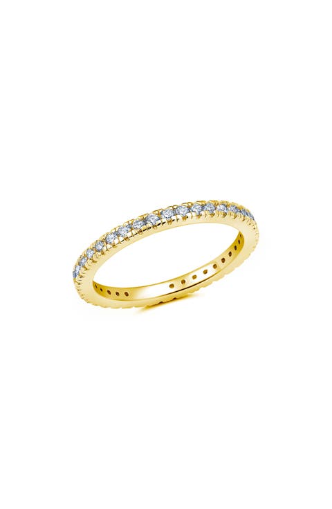 Pavé Round Cubic Zirconia Eternity Band Ring