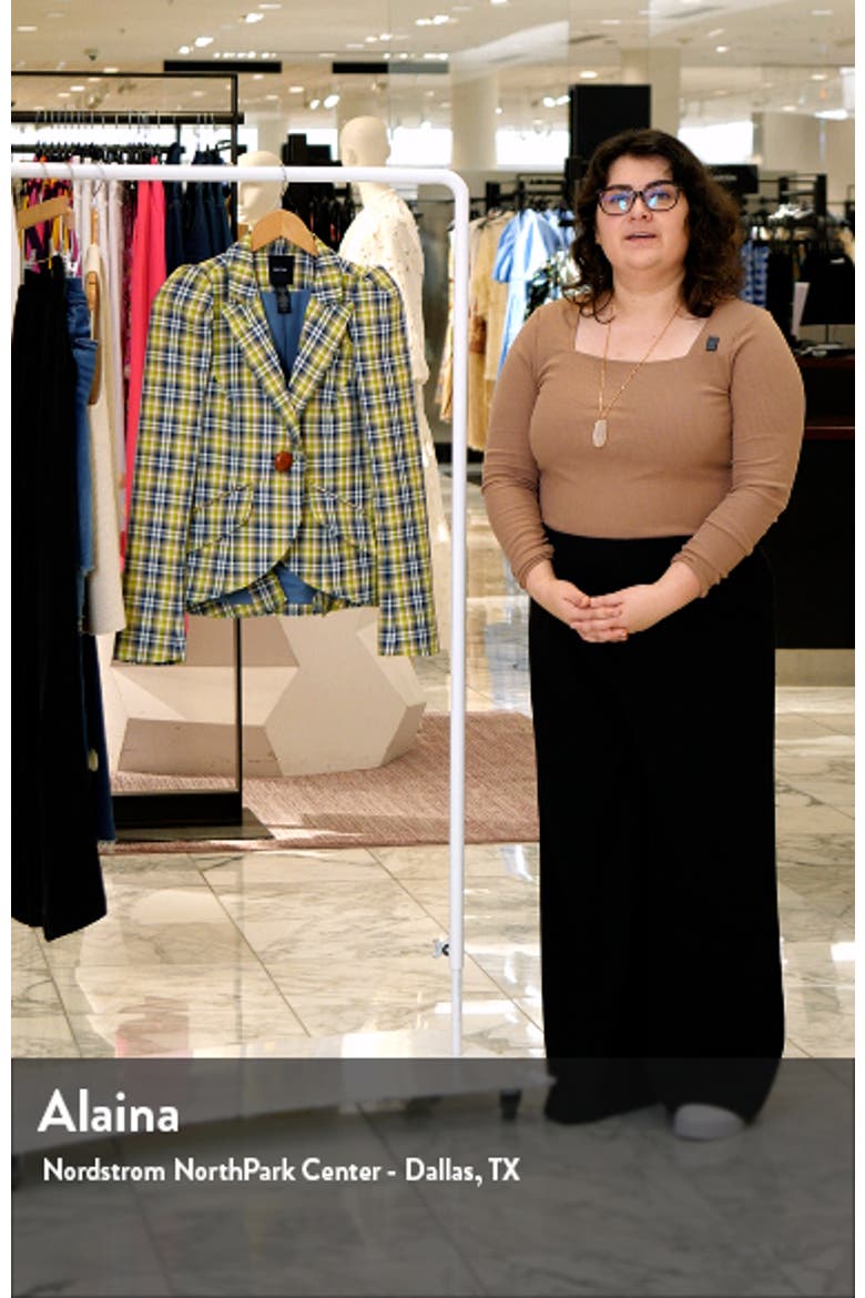 Plaid Puff Sleeve Blazer video