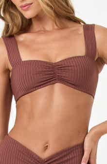 Marlee Ruched Rib Bikini Top