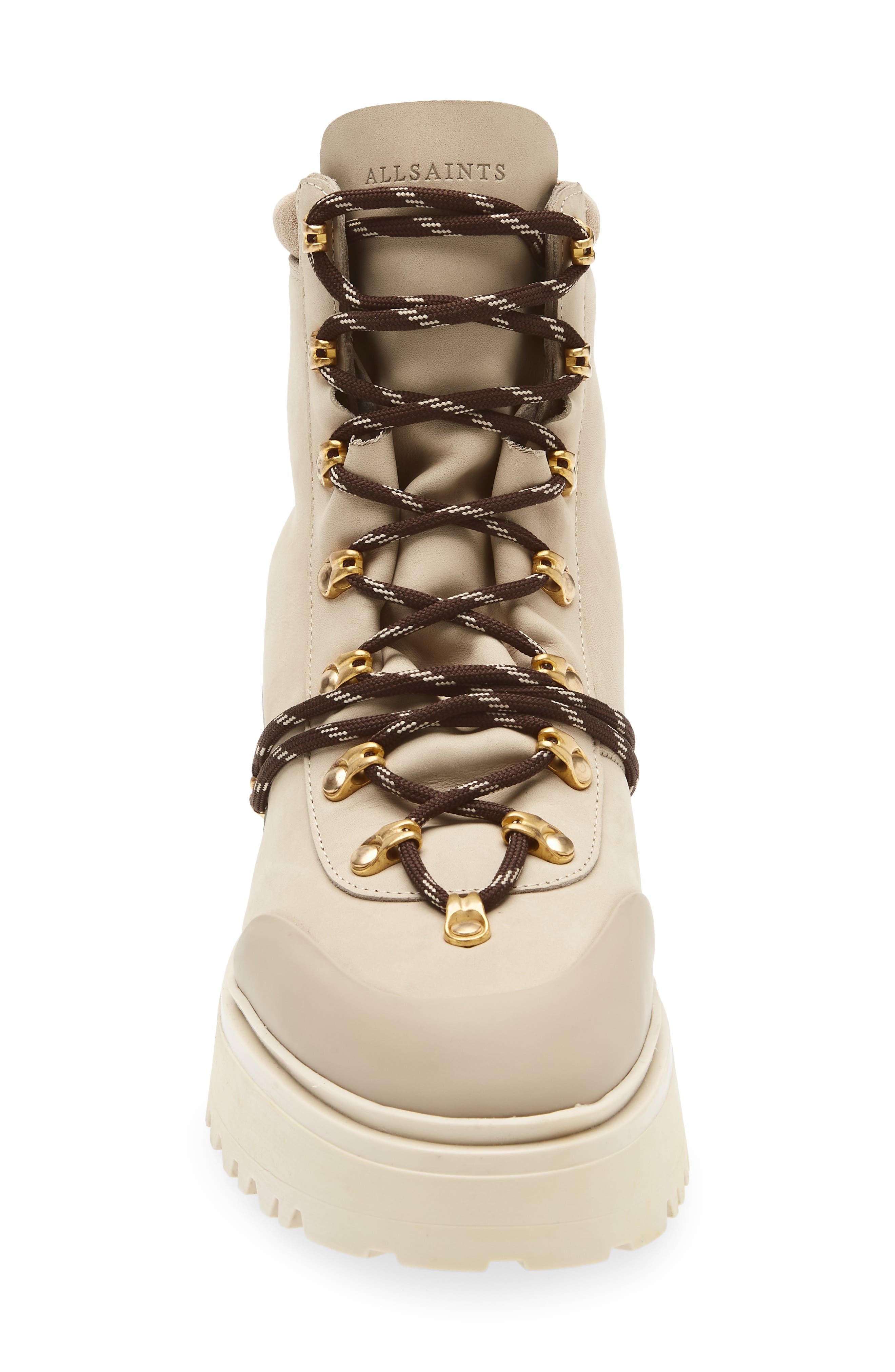 AllSaints Ker Lug Sole Boot, Alternate, color, Beige