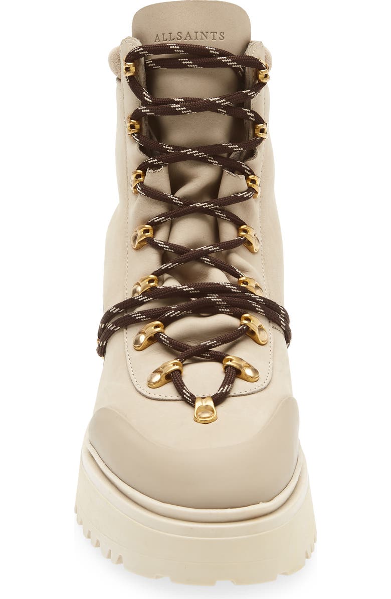 AllSaints Ker Lug Sole Boot, Alternate, color, Beige