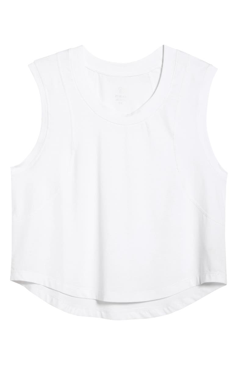 MPG Pima Cotton Crop Tank, Main, color, Brilliant White