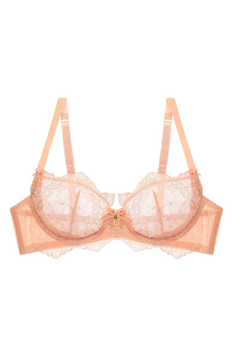 Dita Von Teese Metallic Lace Underwire Bra, Alternate, color, 