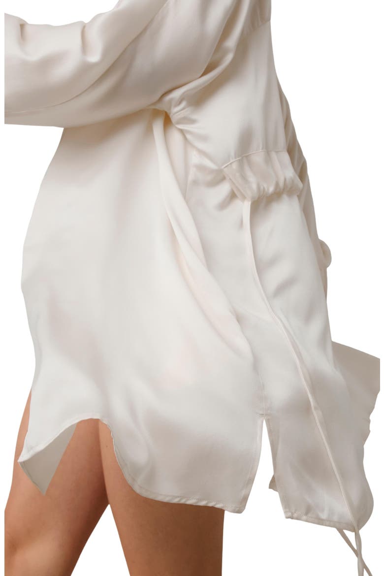 Washable Silk Robe, Alternate, color, Tranquil White