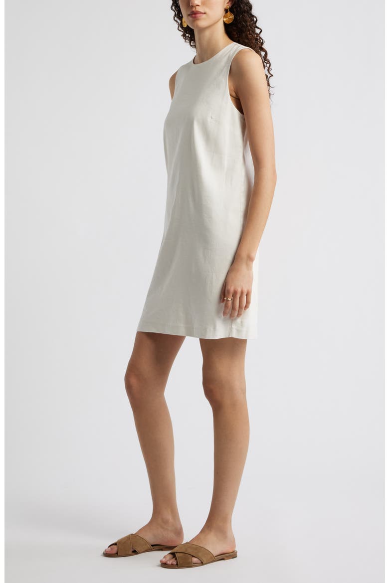 Sleeveless Linen Blend Minidress, Alternate, color, IVORY TOFU