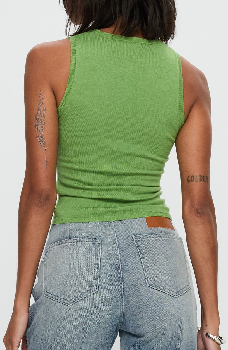 Princess Polly Girl Almighty Crop Sweater Tank, Alternate, color, Green