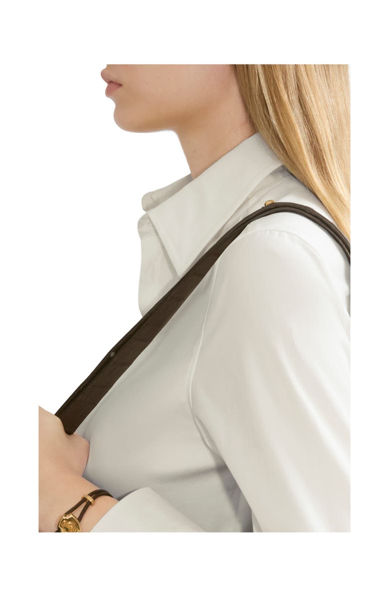 Burberry Leather B Shield Bracelet, Alternate, color, 