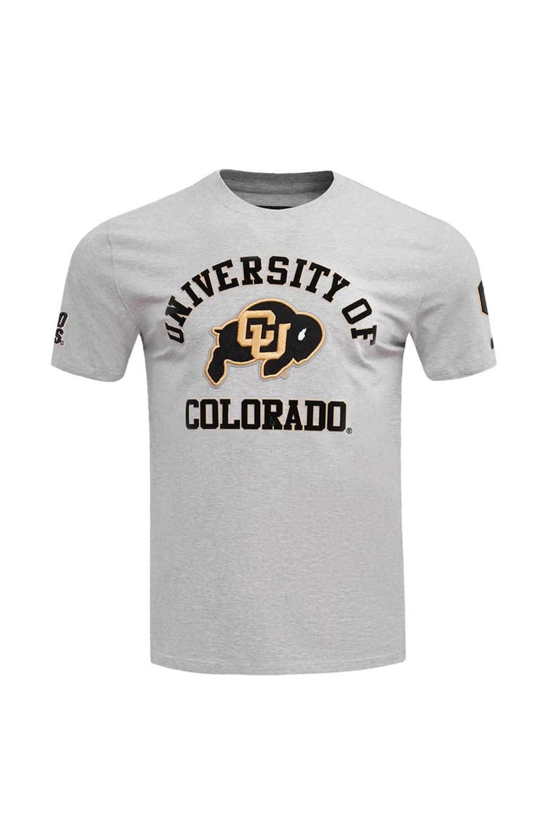 PRO STANDARD Men's Pro Standard Gray Colorado Buffaloes Classic Stacked Logo T-Shirt, Alternate, color, 