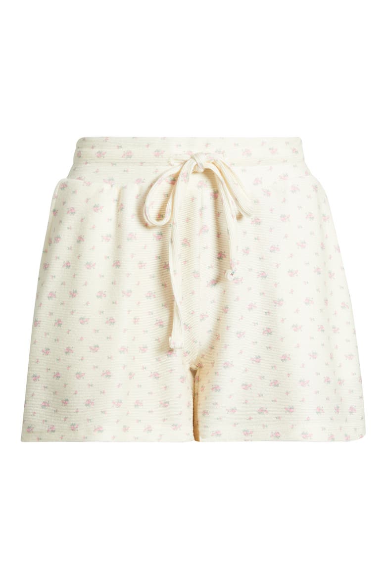 Flower Cloud Lounge Shorts, Alternate, color, CREAM