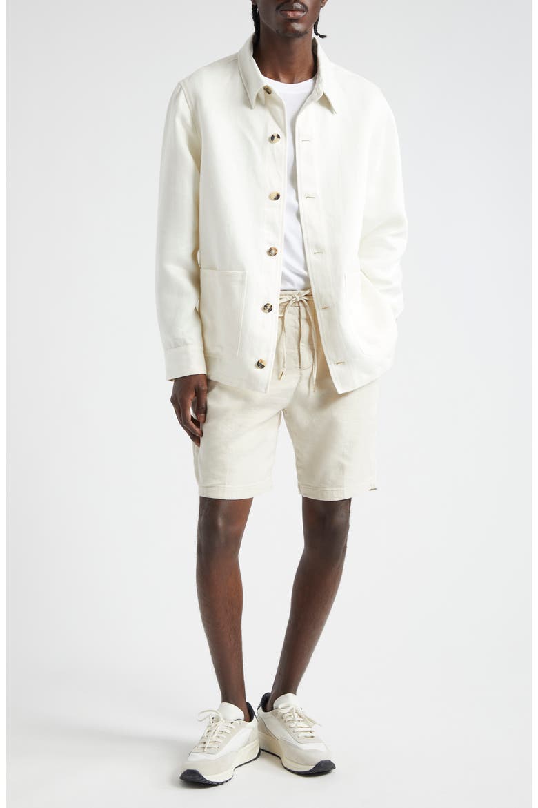 Patch Pocket Linen Overshirt, Alternate, color, WHITE
