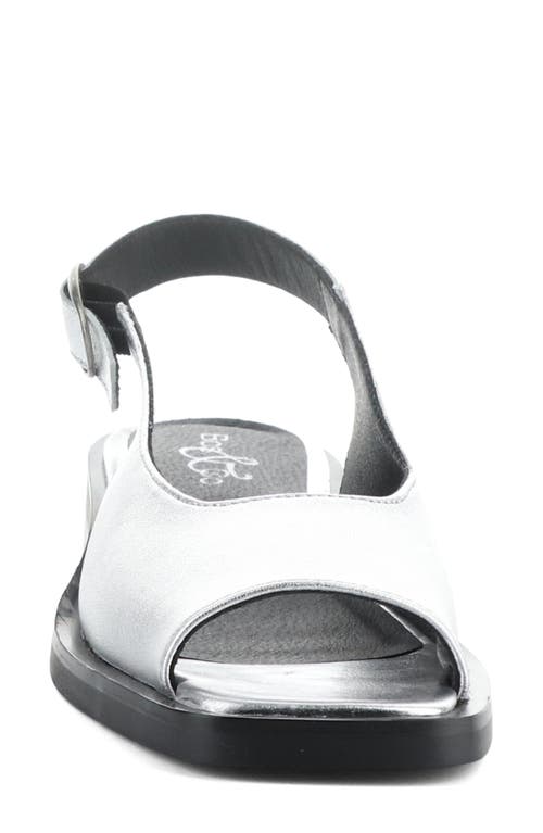 Bos. & Co. Elena Slingback Flat In Silver