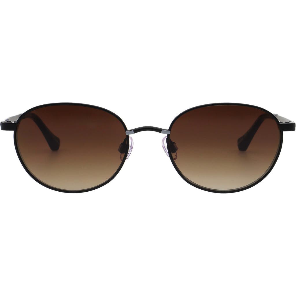 Florence by Mills 51mm Oval Sunglasses in Matte Black  product