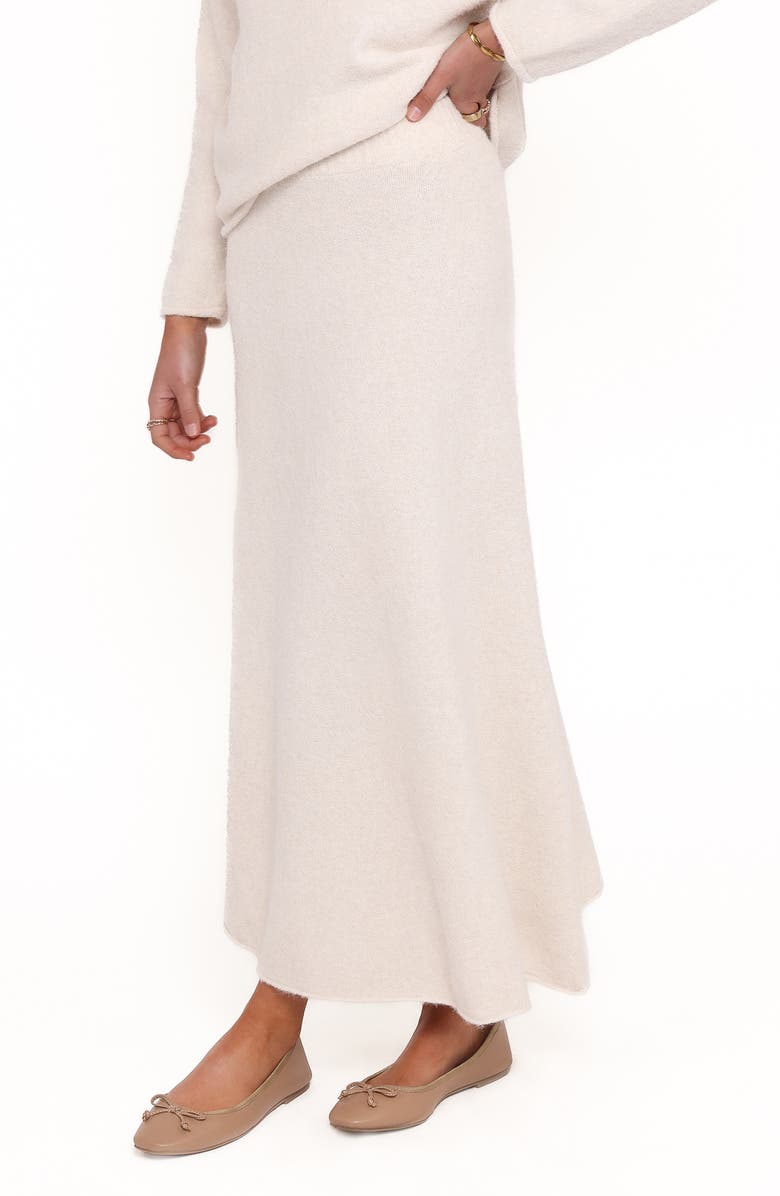 Petal & Pup Willis Maxi Sweater Skirt, Alternate, color, Cream