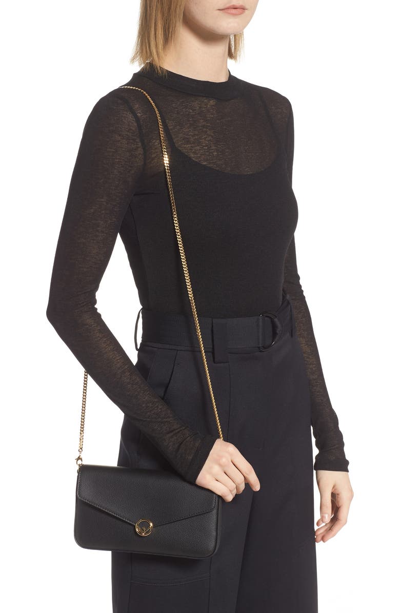 Fendi Calfskin Leather Shoulder Bag, Alternate, color,