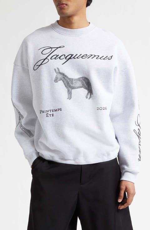 Le Sweatshirt Âne Embroidered Fleece Sweatshirt