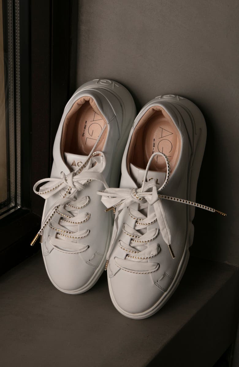 AGL Shiela Leather Chunky Sneaker, Alternate, color,