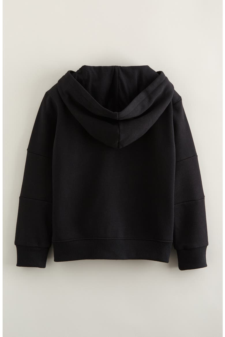 Kids' Zip Hoodie, Alternate, color, BLACK