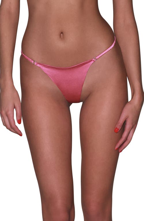 Fleur Du Mal Luxe V String In Pink Cadillac