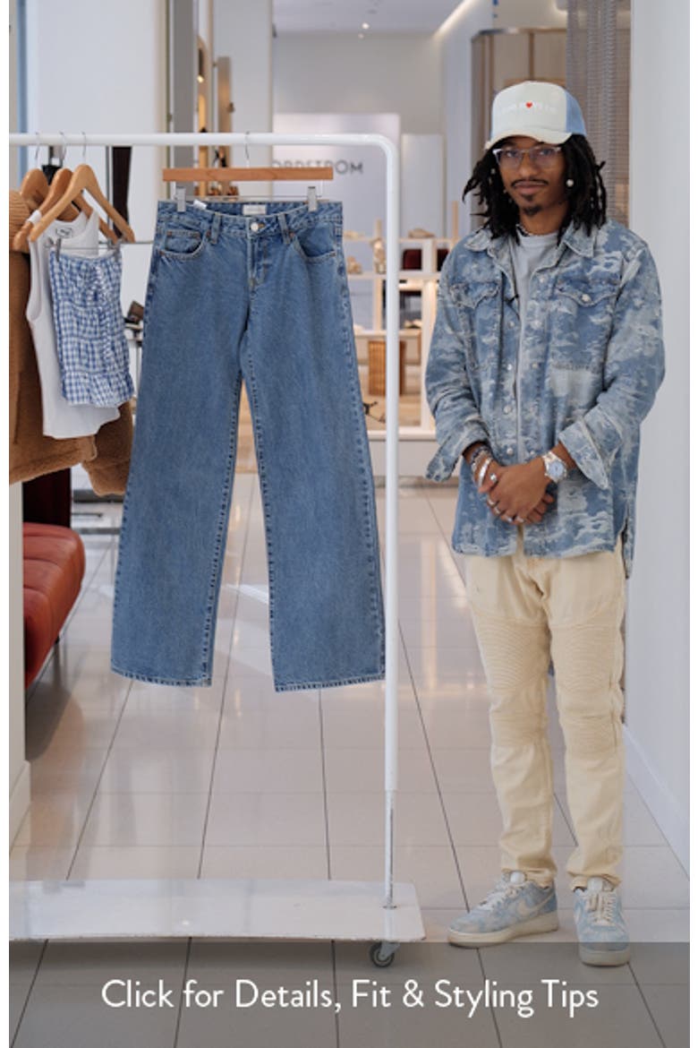 Zoe Low Rise Girlfriend Wide Leg Jeans video