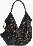Donna Karan New York Baldwin Woven Grommet Shoulder Bag