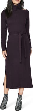 PAIGE Raundi Shoulder Cutout Long Sleeve Wool Blend Sweater Dress