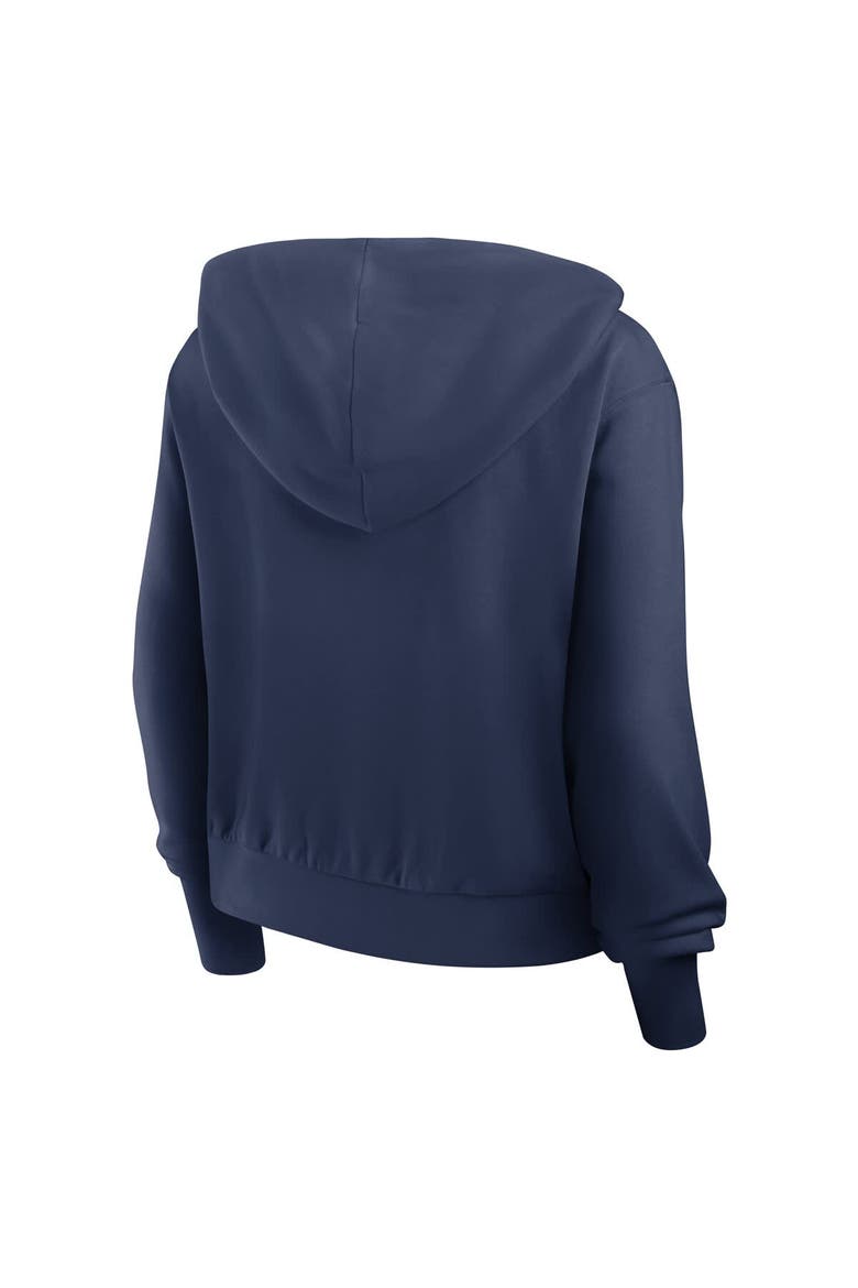 Women's Nike Navy Cleveland Guardians Cropped Chill Full-Zip Hoodie, Alternate, color, Navy