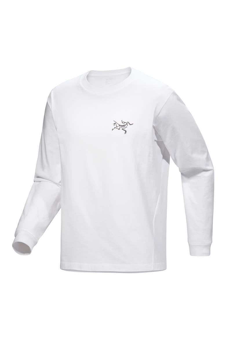 Kragg Long Sleeve Cotton Graphic T-Shirt, Alternate, color, WHITE LIGHT / LARCH