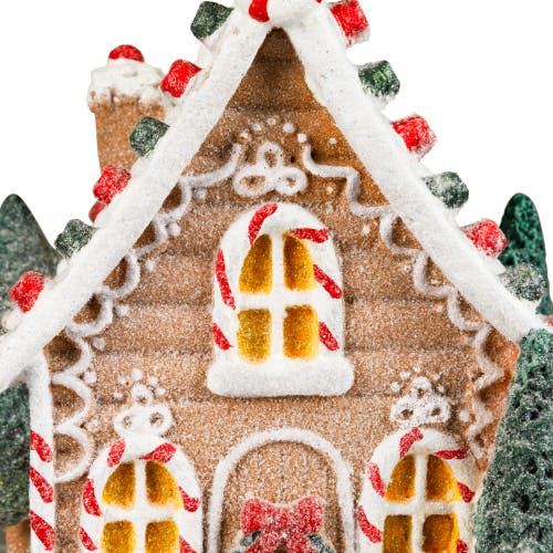 Northlight Snow Covered Gingerbread House With Candy Accents Christmas Decoration In Multi