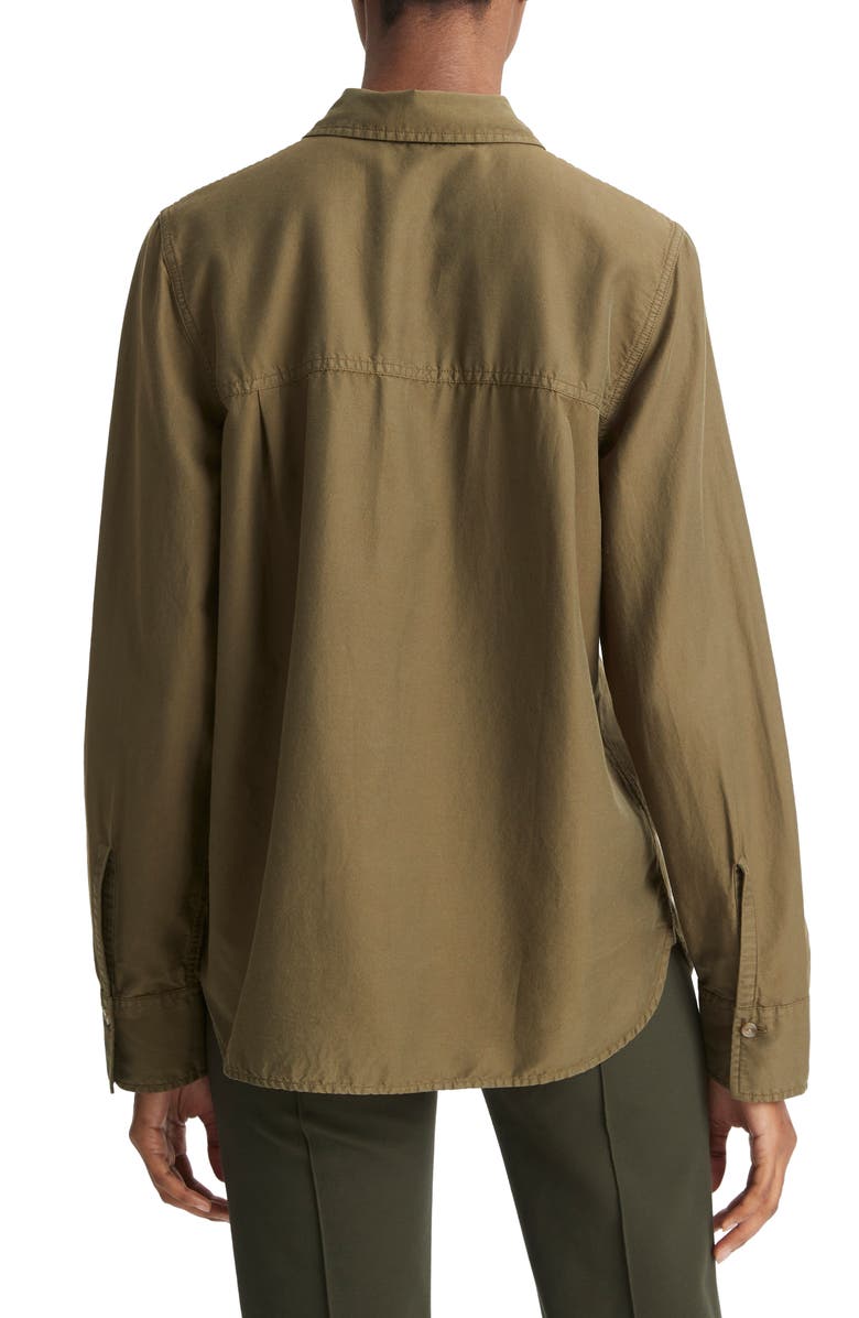 Vince Utility Long Sleeve Button-Up Shirt, Alternate, color, Washed Vine