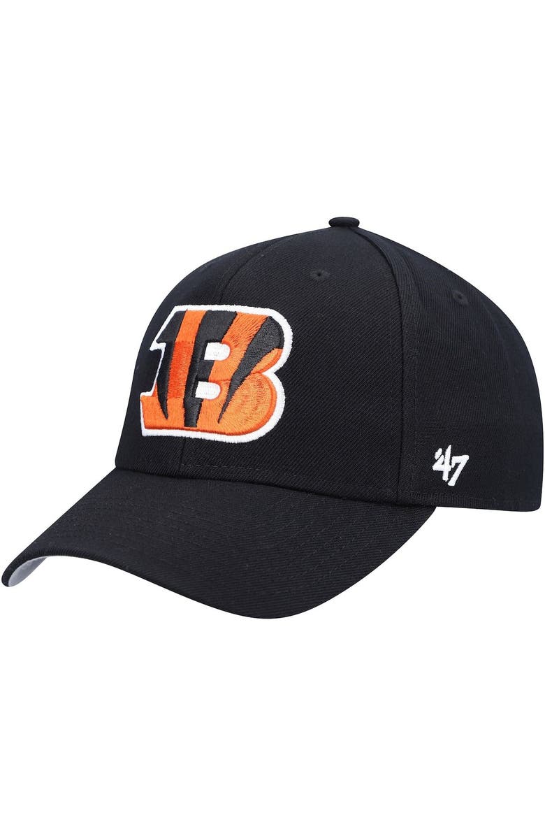 '47 Men's '47 Black Cincinnati Bengals Logo MVP Adjustable Hat, Main, color, Black