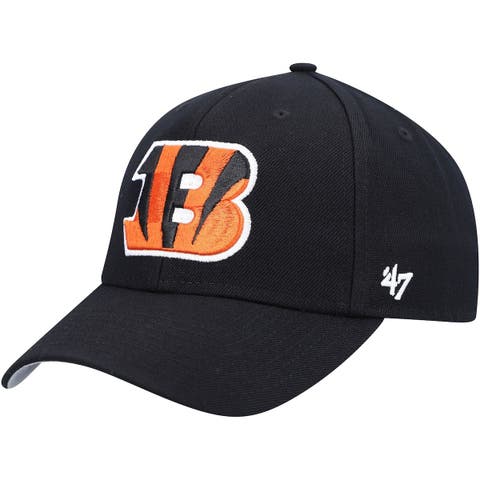 Men's '47 Black Cincinnati Bengals Logo MVP Adjustable Hat