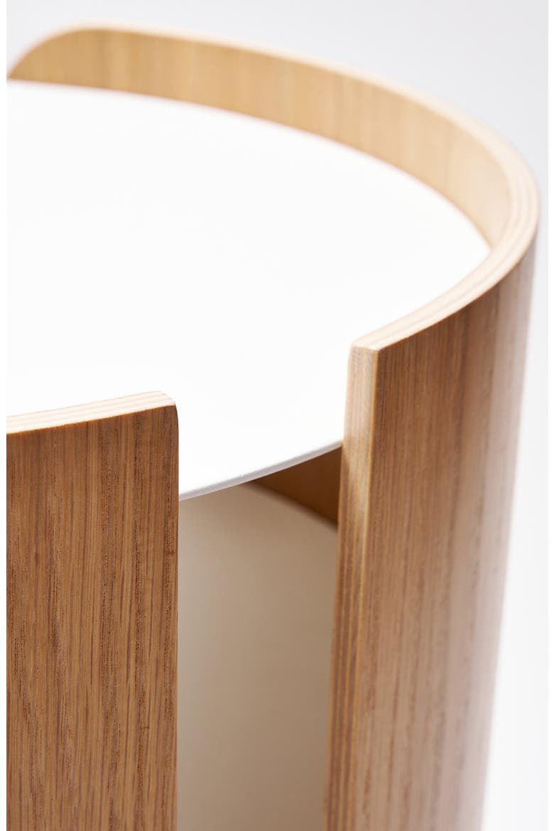 Contour Wood & Steel Side Table, Alternate, color, WHITE