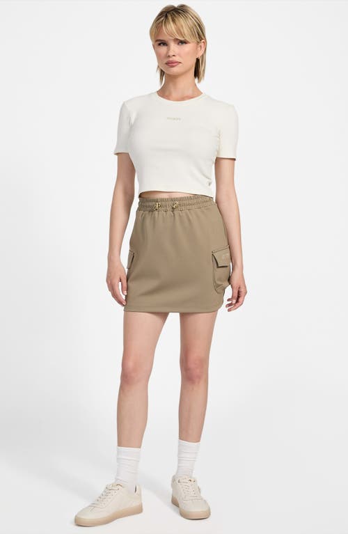 Guess Carla Crop T-shirt In White