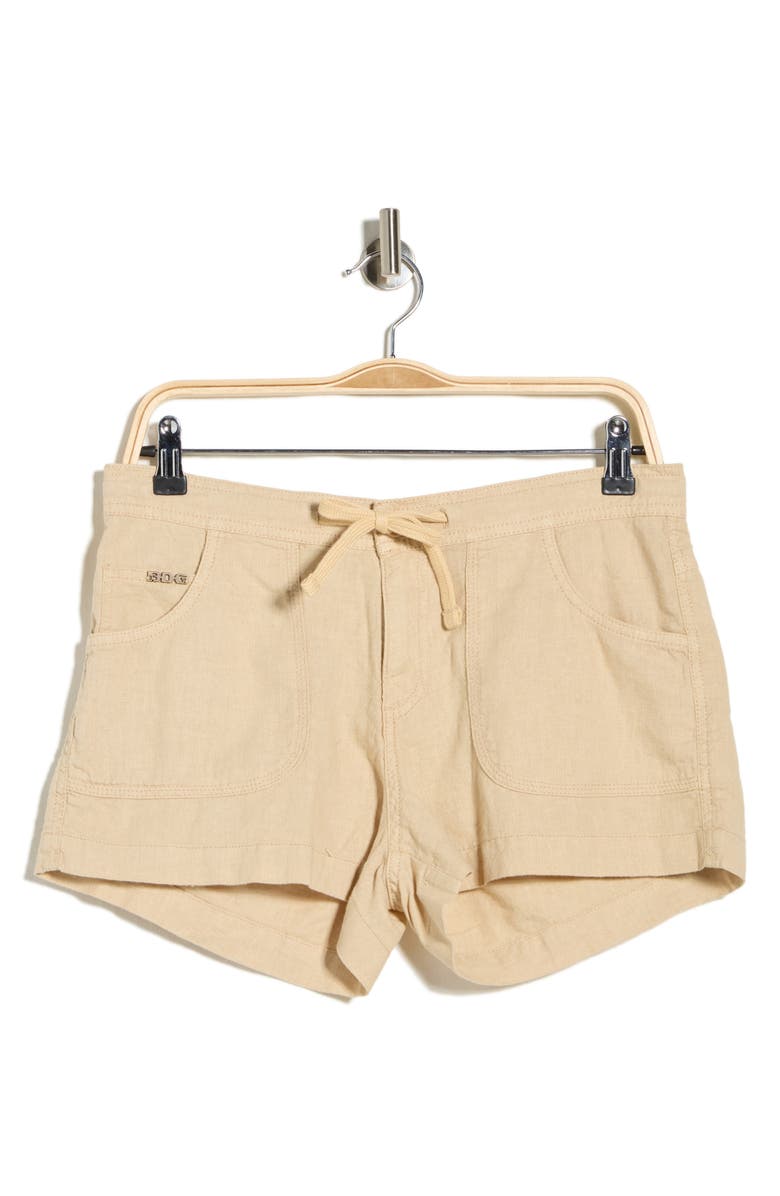 BDG Urban Outfitters Linen & Cotton Shorts, Main, color, Biscotti