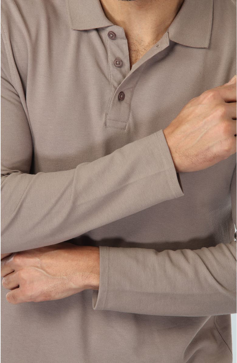 Vustra Driftwood Long Sleeve Polo, Alternate, color, 