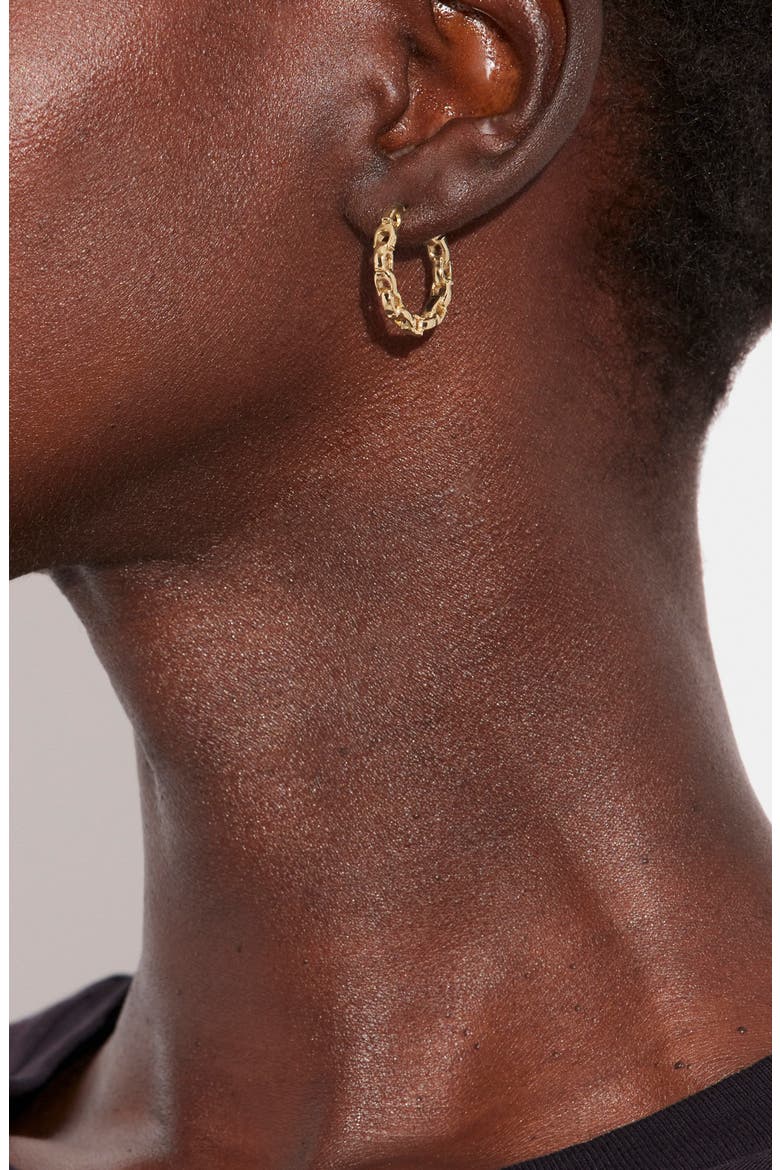 Signature C Small Hoop Earrings, Alternate, color, SHINY GOLD