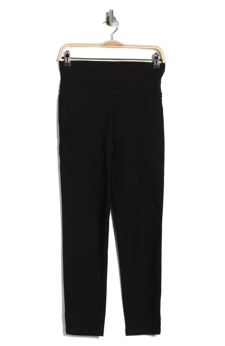 PATRIZIA LUCA High Waist Capri Crop Leggings, Alternate, color, Black