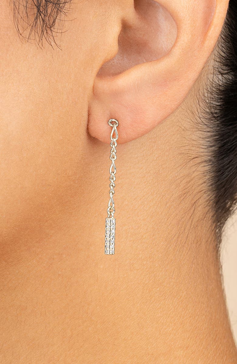 Sterling Forever Audlyn Chain Drop Earrings, Alternate, color, Silver