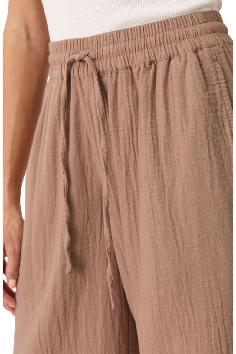 Organic Cotton Coastal Double Gauze Pants, Alternate, color, Driftwood Brown