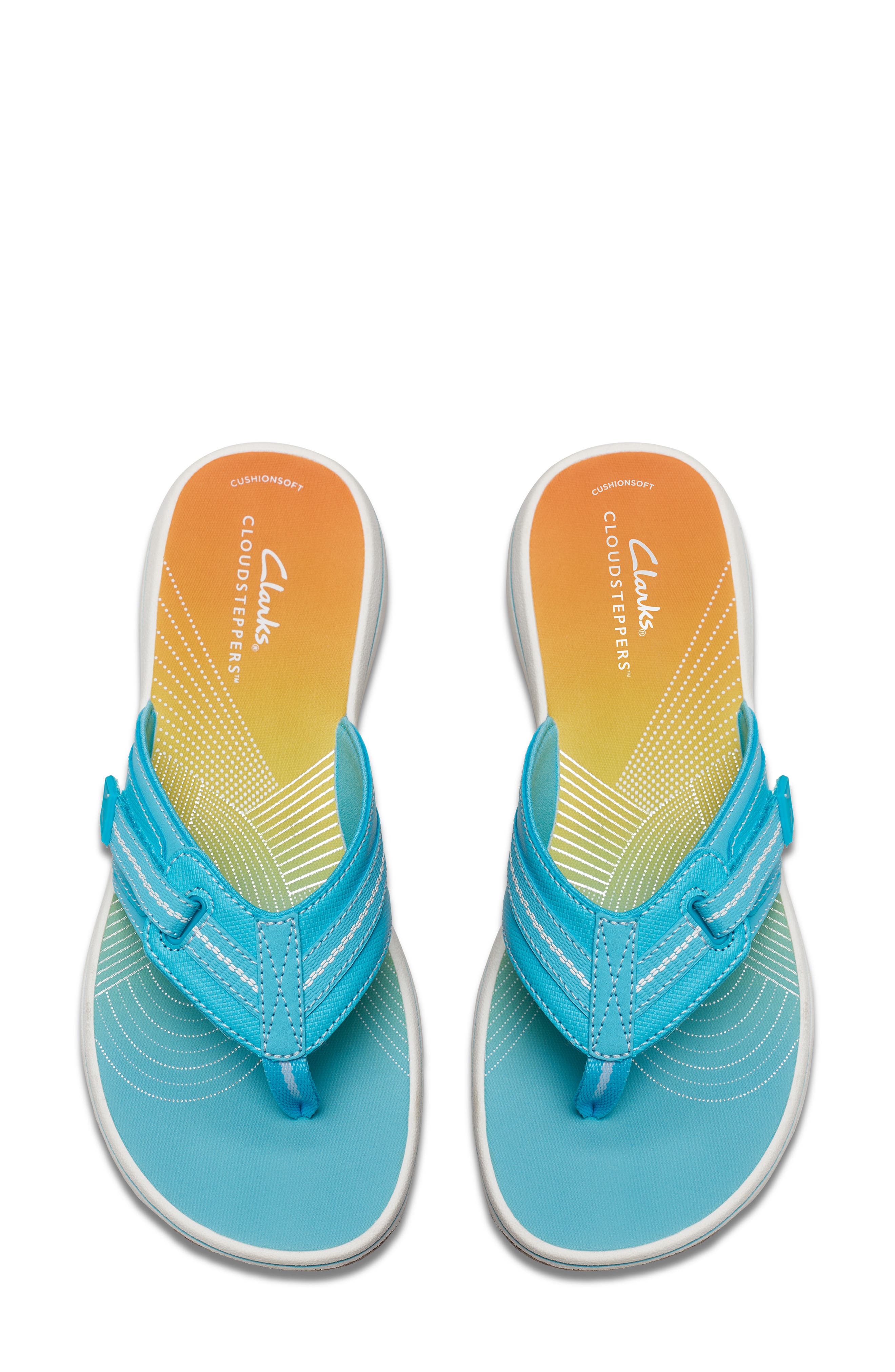 Clarks<sup>®</sup> Brinkley Jazz Flip Flop, Alternate, color, Turquoise Ombre