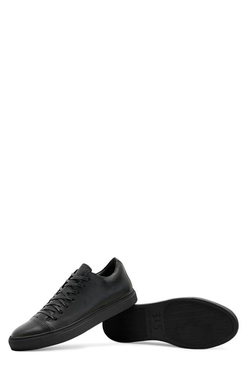 John Varvatos Reed Low Top Leather Sneaker In Black