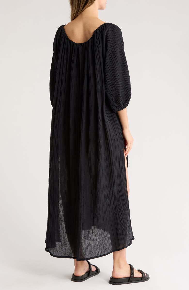 Vitamin A<sup>®</sup> Costa Organic Cotton Cover-Up Caftan, Alternate, color, Black