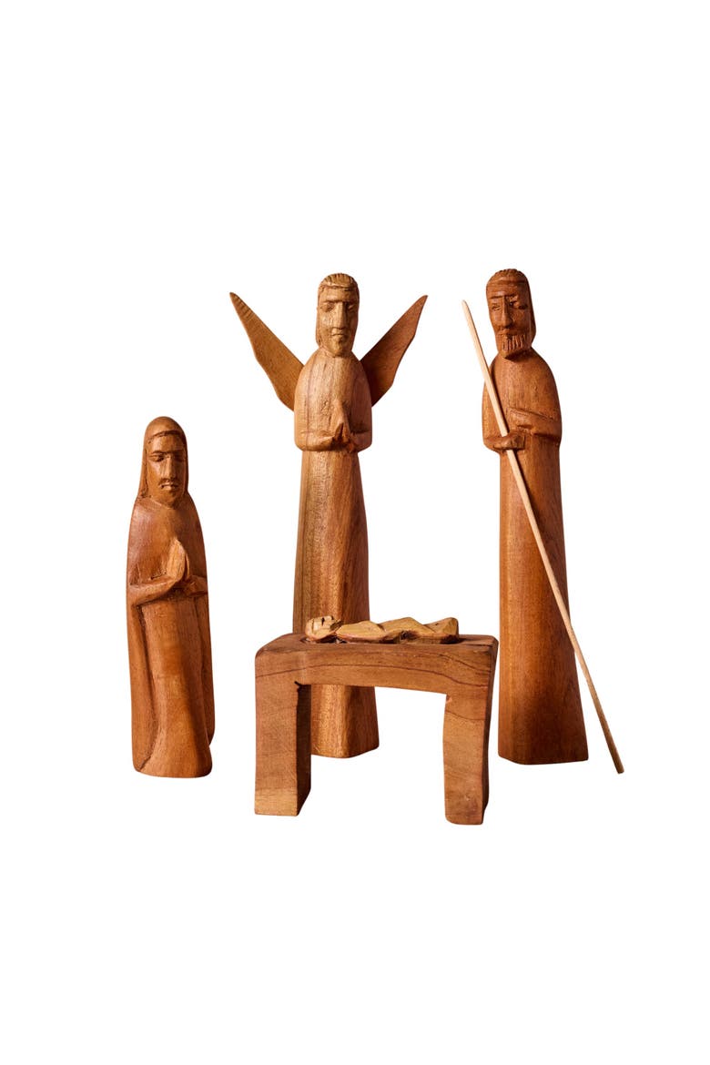 Rahisi Neem Wood Nativity, Main, color, Natural