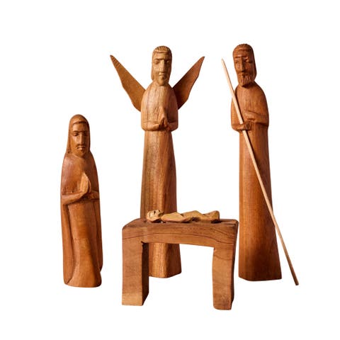 Rahisi Neem Wood Nativity